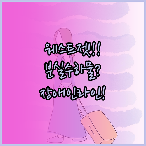 웨스트젯 전화번호와 분실 수하물 장애..