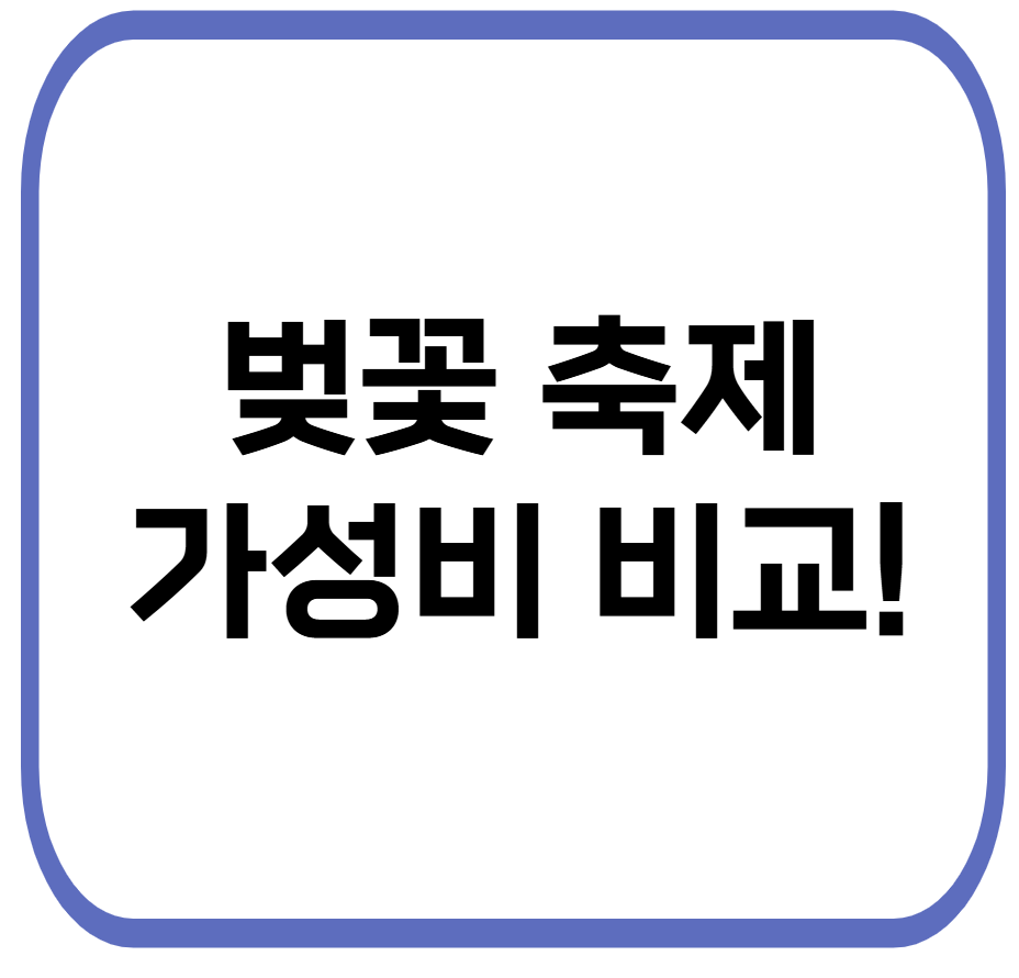 벚꽃 축제 가성비 비교 관련 사진
