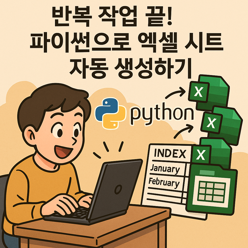 반복 작업 끝! 파이썬으로 엑셀 시트 자동 생성하기