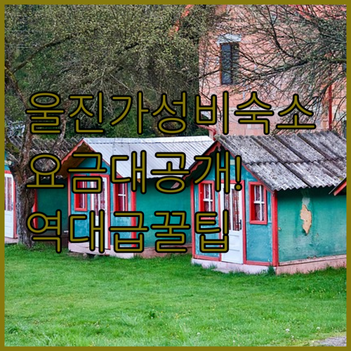 울진 여행 가성비 숙소 5곳 위치와 ..