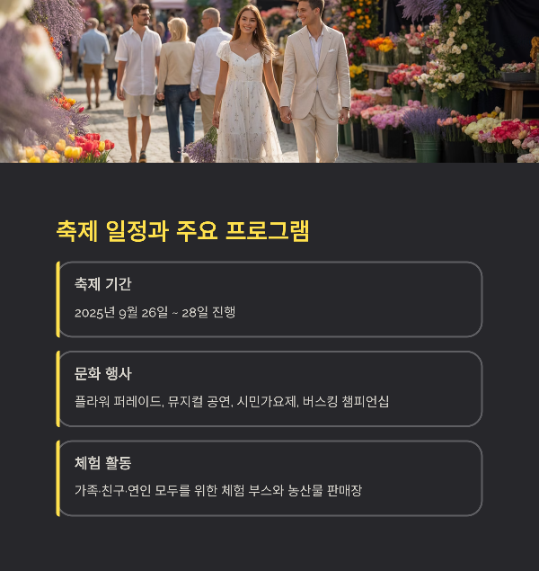 축제 일정과 주요 프로그램