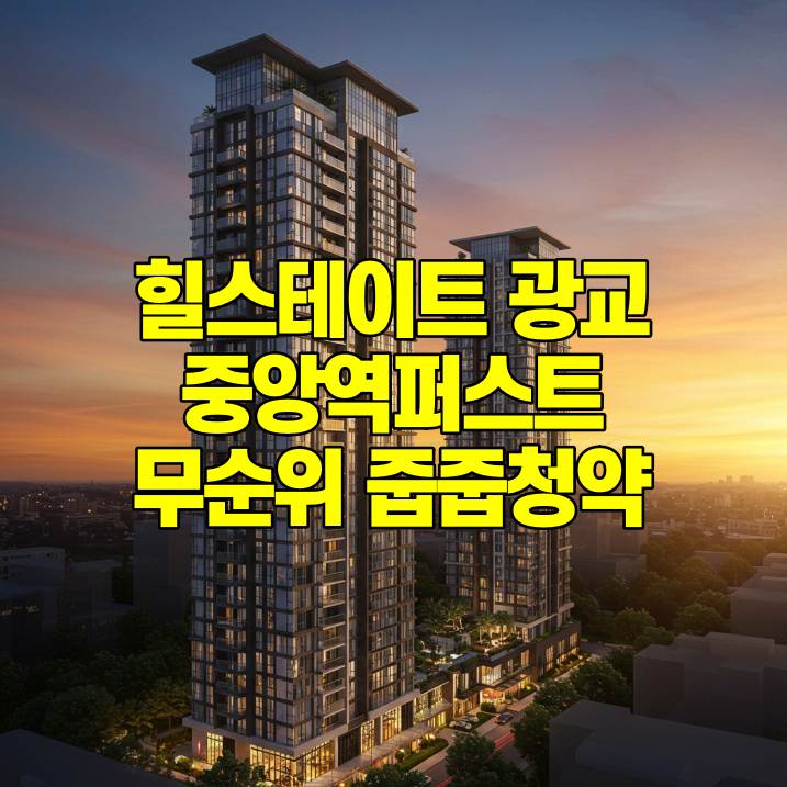 힐스테이트 광교중앙역퍼스트 무순위 줍줍 청약 일정