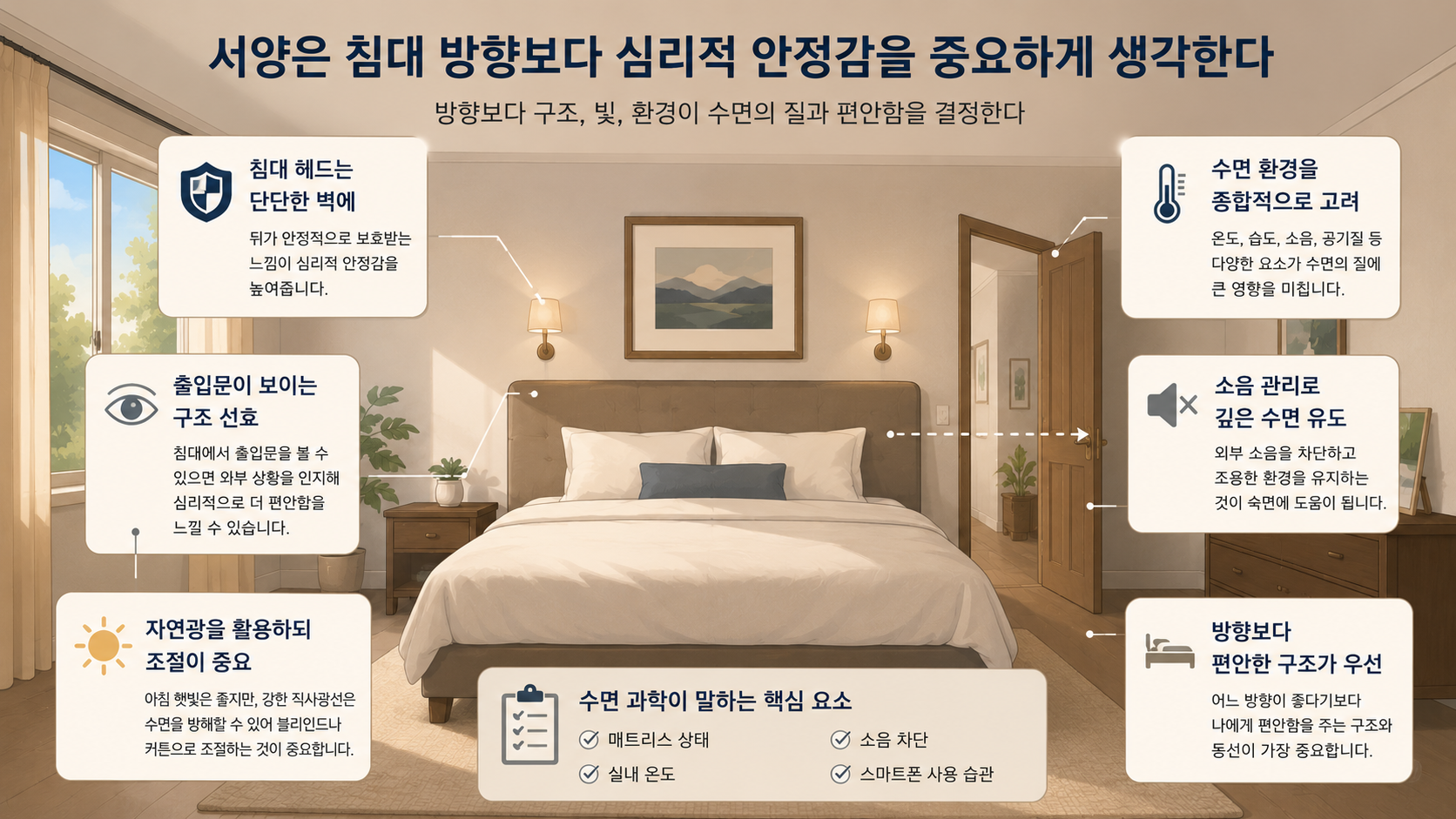 침대 머리 두는 방향