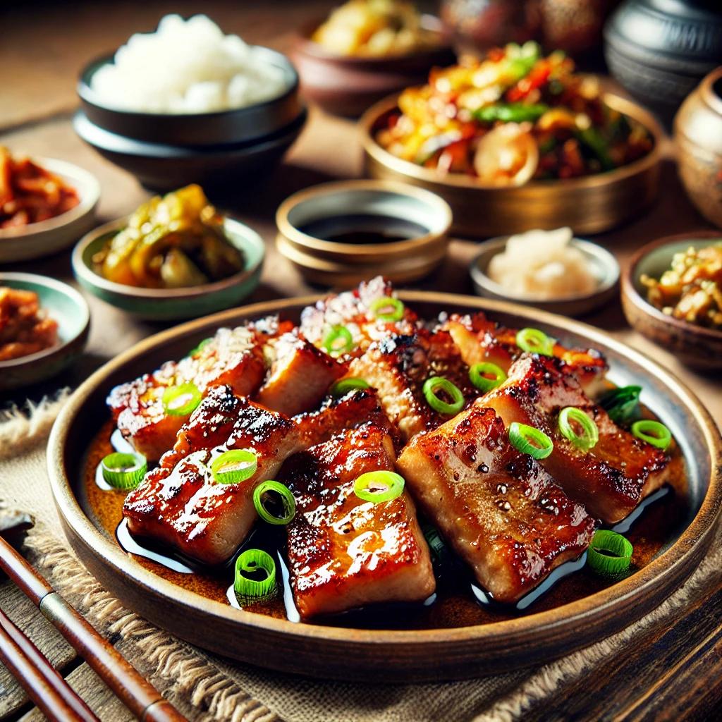 추석에 LA 갈비 대신 돼지목살 간장 구이 고기반찬