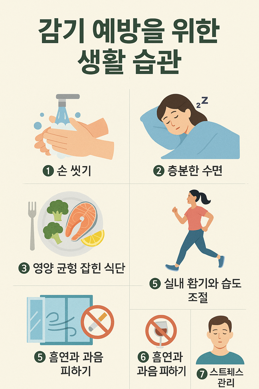 감기 예방하는 생활 습관 7가지