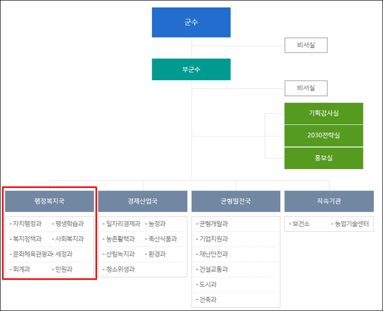 음성군청-조직도