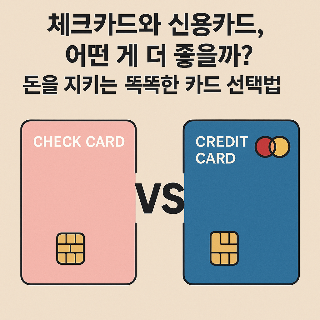 체크카드와 신용카드, 어떤 게 더 좋을까 돈을 지키는 똑똑한 카드 선택법
