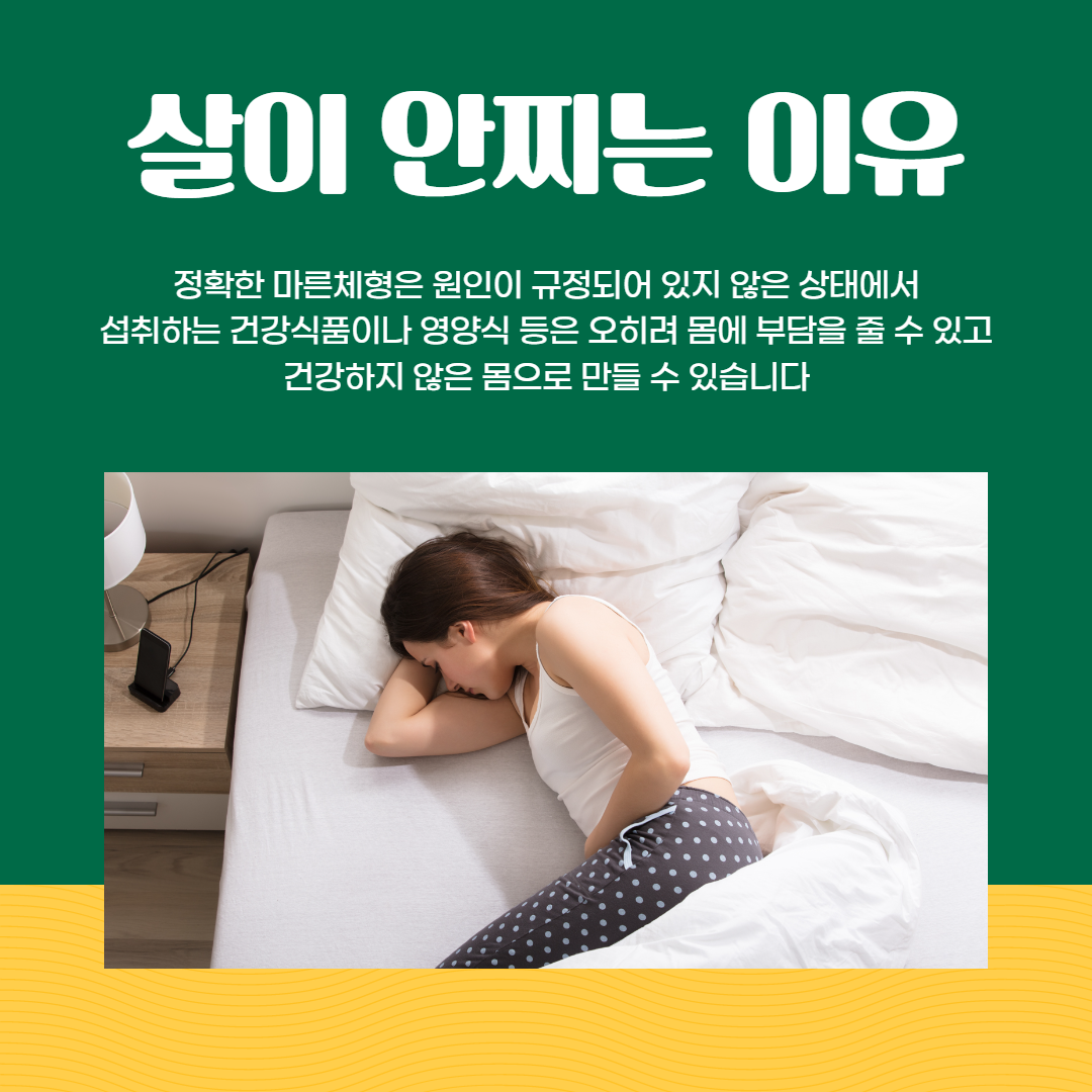 살이안찌는 이유