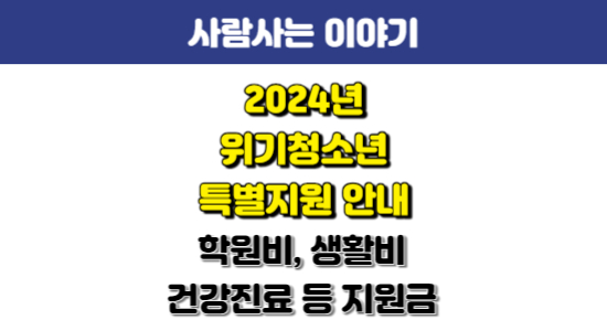 2024년 위기청소년 특별지원