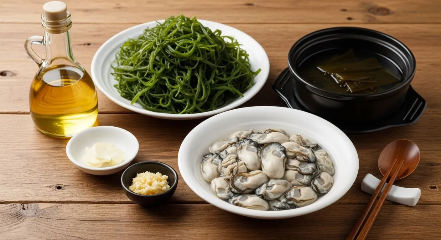 제철 굴 요리 끝판왕 미역굴국밥 만들기 레시피