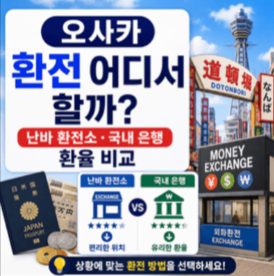 오사카-난바-환전소-도톤보리-엔화-환전-환율-비교
