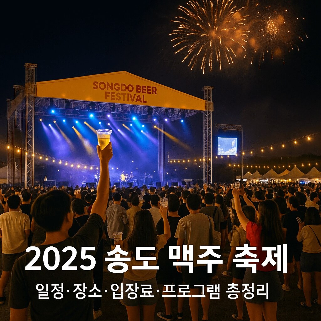 송도맥주축제 불꽃놀이 전경