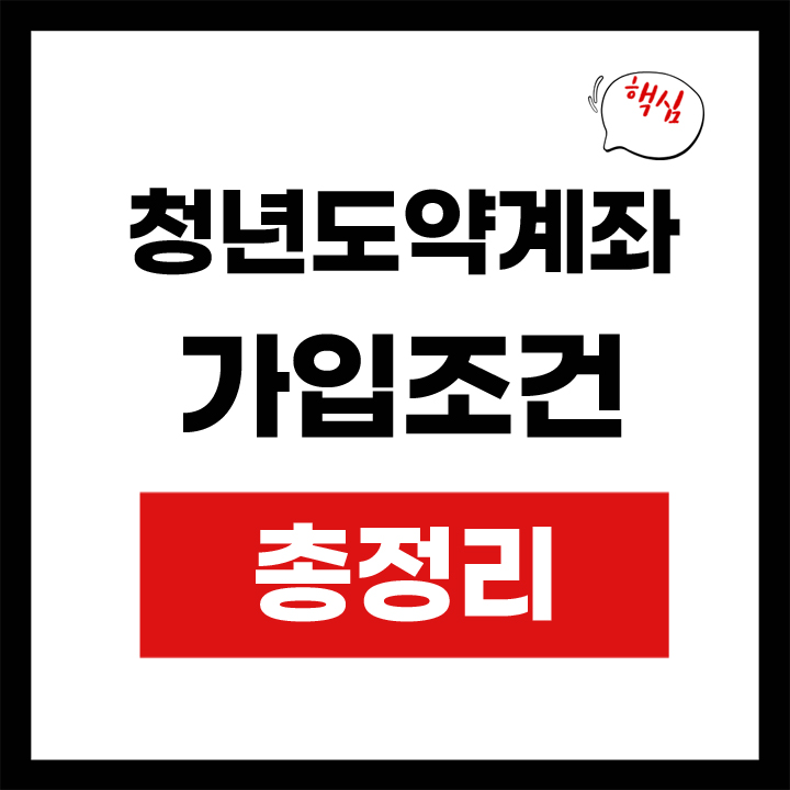 청년도약계좌 가입조건 안내 표지