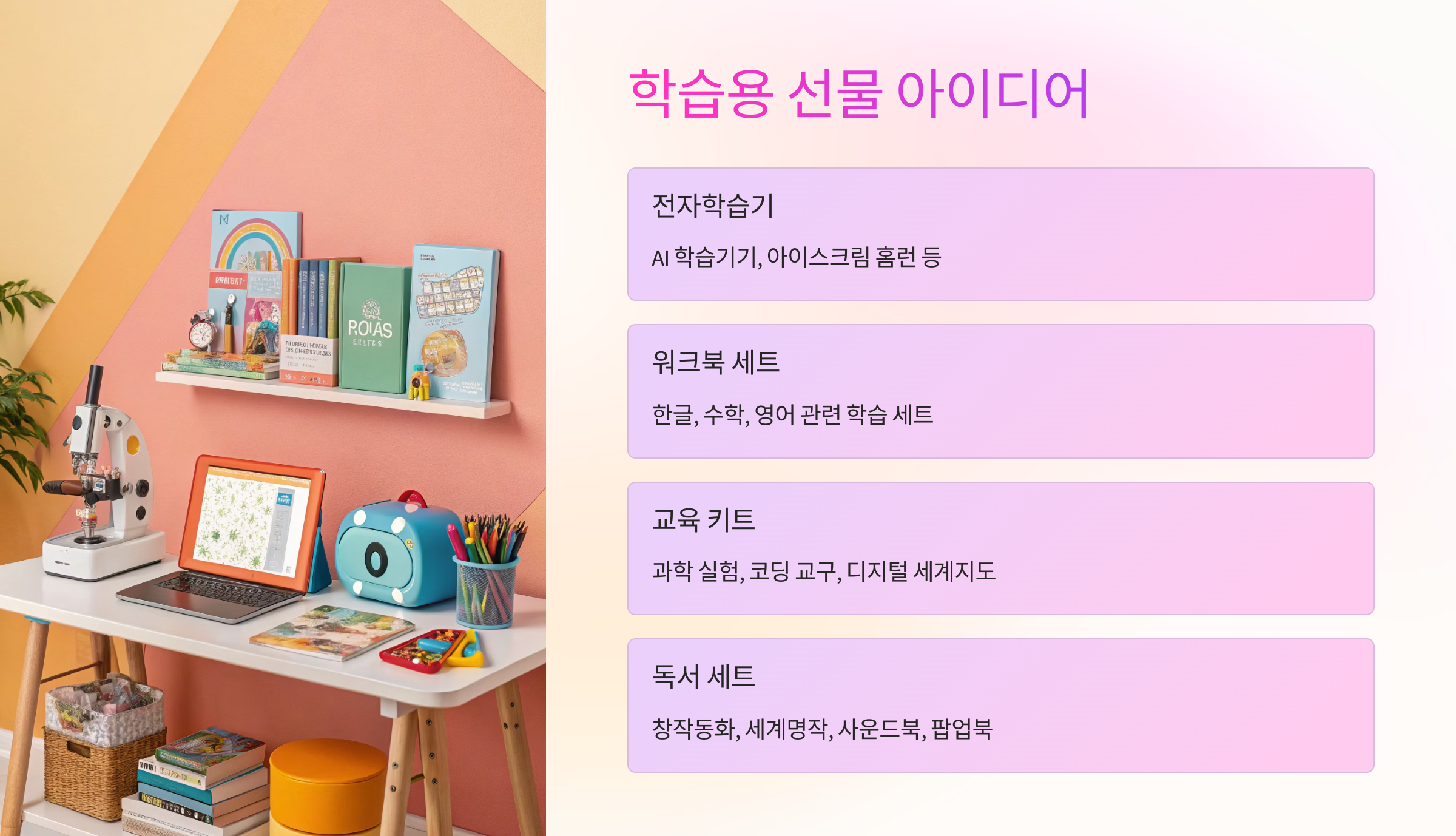 📚 학습용 선물 아이디어