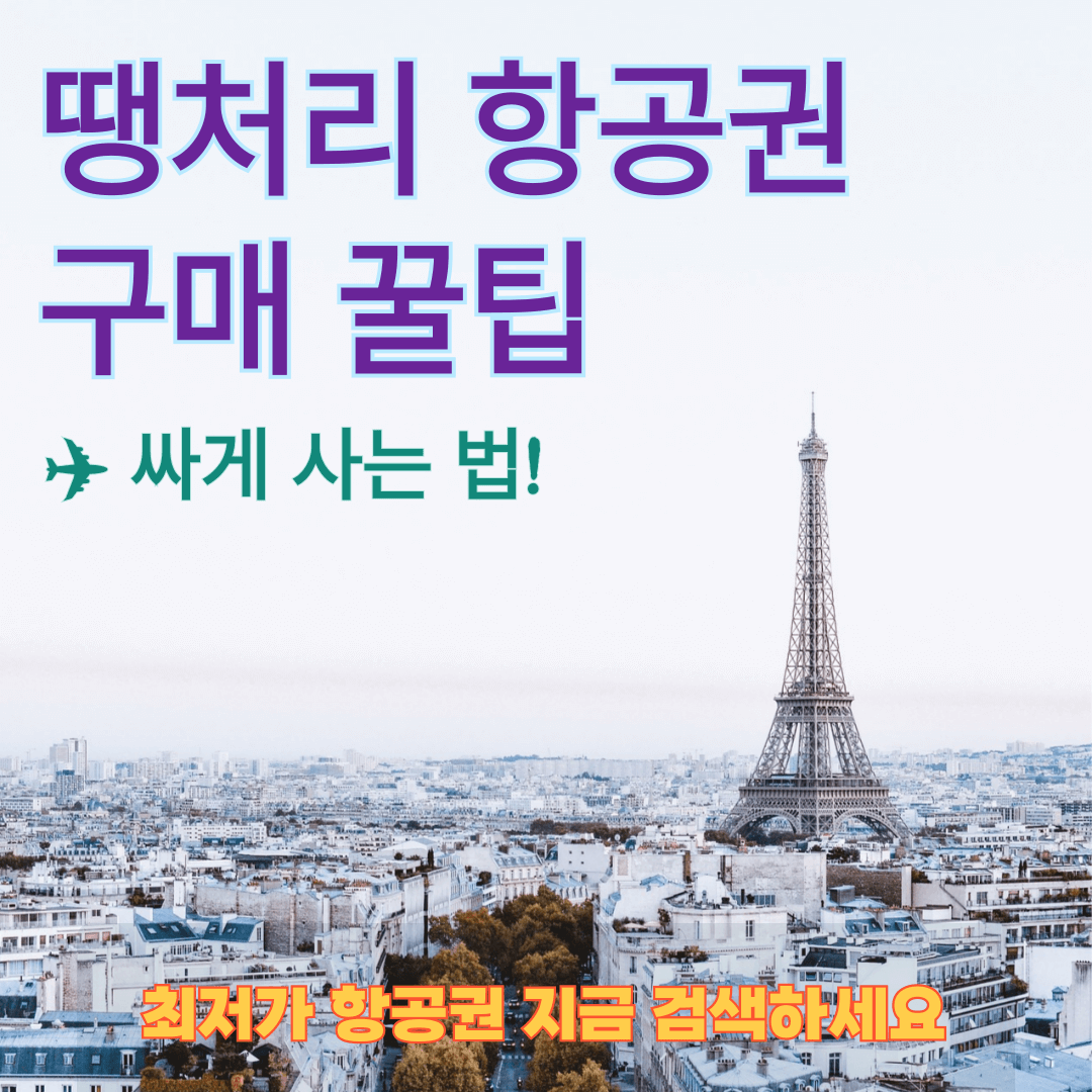 땡처리항공권 구매방법