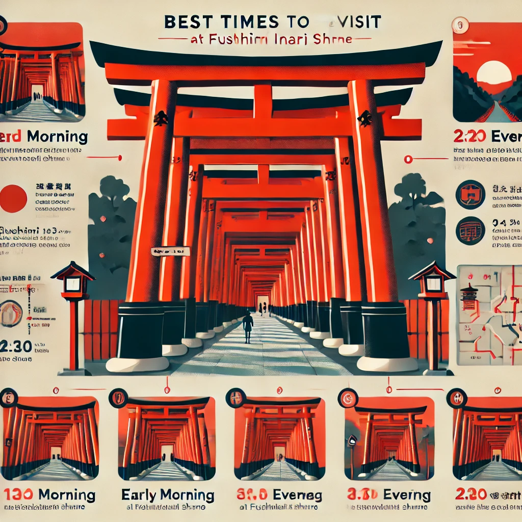 붉은 도리이 터널 이미지