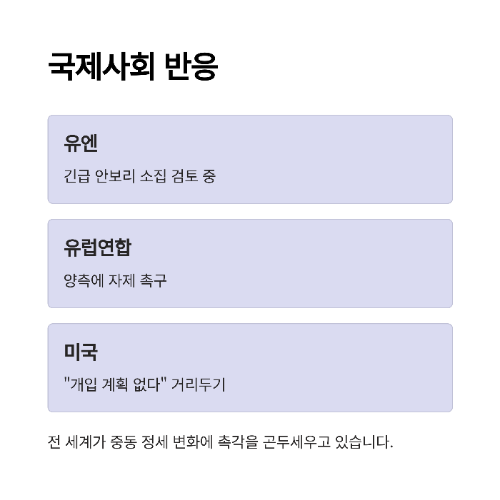 국제사회 반응 및 금융 시장 영향