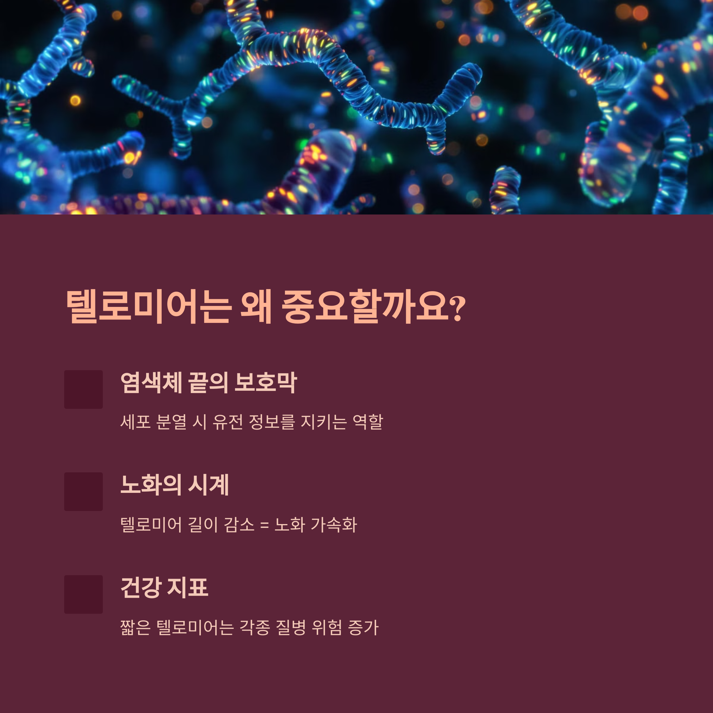 텔로미어 길이로 알아보는 당신의 진짜 나이, 놀라운 건강 예측의 비밀