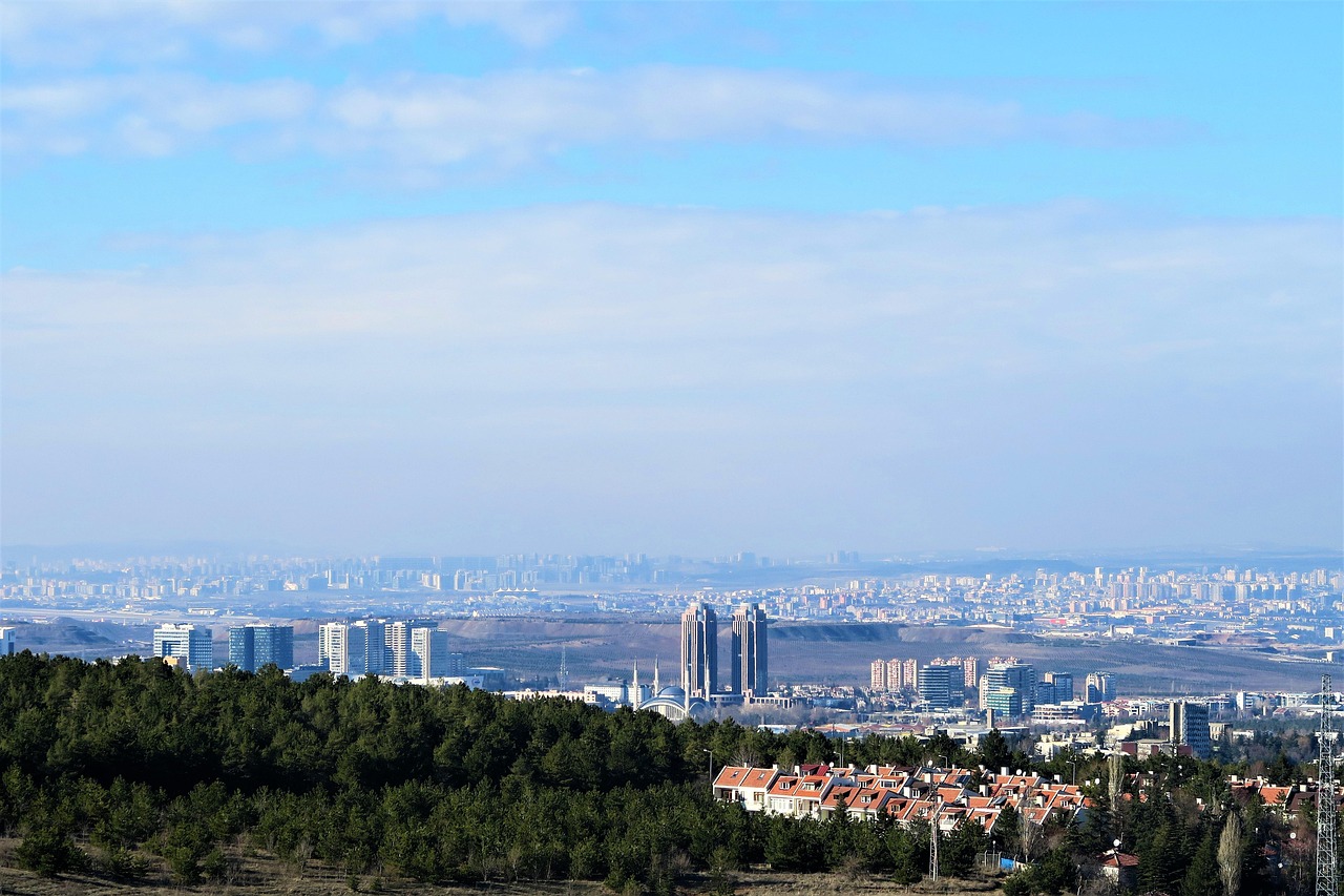 높은 곳에서 내려다본 도시 전경 관련 사진