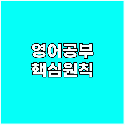 영어 학습 핵심 원칙: 명확한 목표 ..