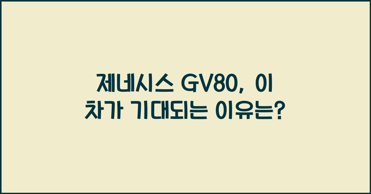 제네시스 GV80