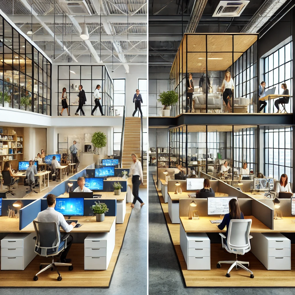 개방형 오피스 vs 독립형 오피스