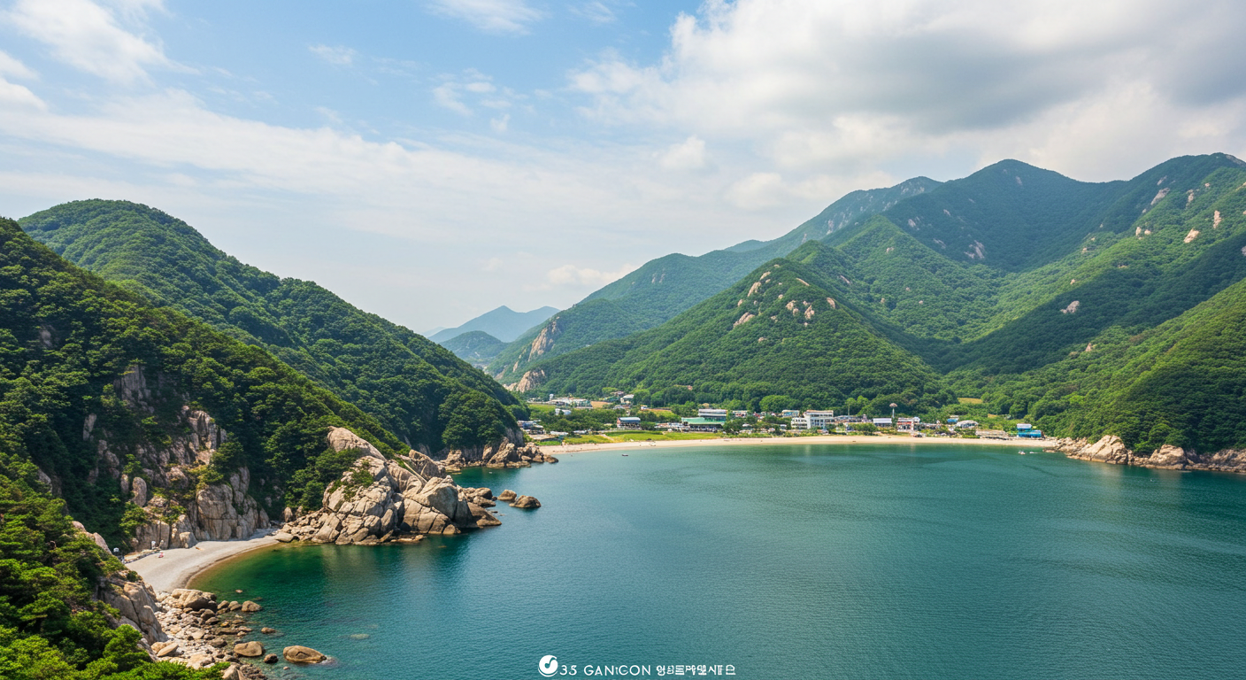 강원도의 바다, 산, 호수 등 다양한 자연경관.