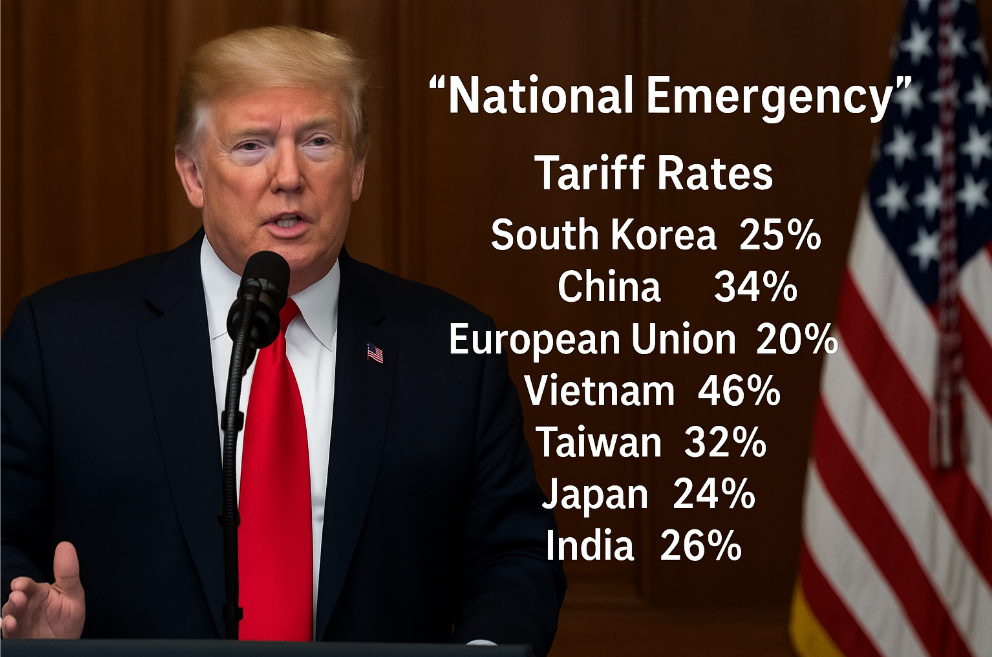 관세로 압박하라” – 트럼프의 무역 전략 발표 순간