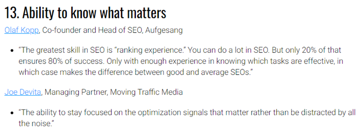 무엇이 중요한지 아는 능력이 필요하다 이미지