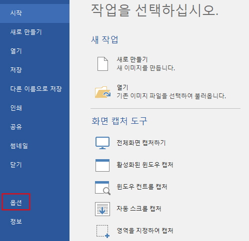 픽픽 옵션