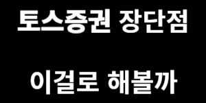 토스 증권 장단점