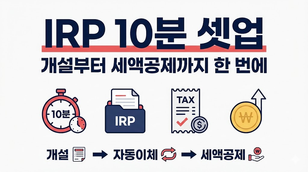 IRP 계좌 개설부터 세액공제까지(10분 셋업): 2026 연말정산 절세 루틴