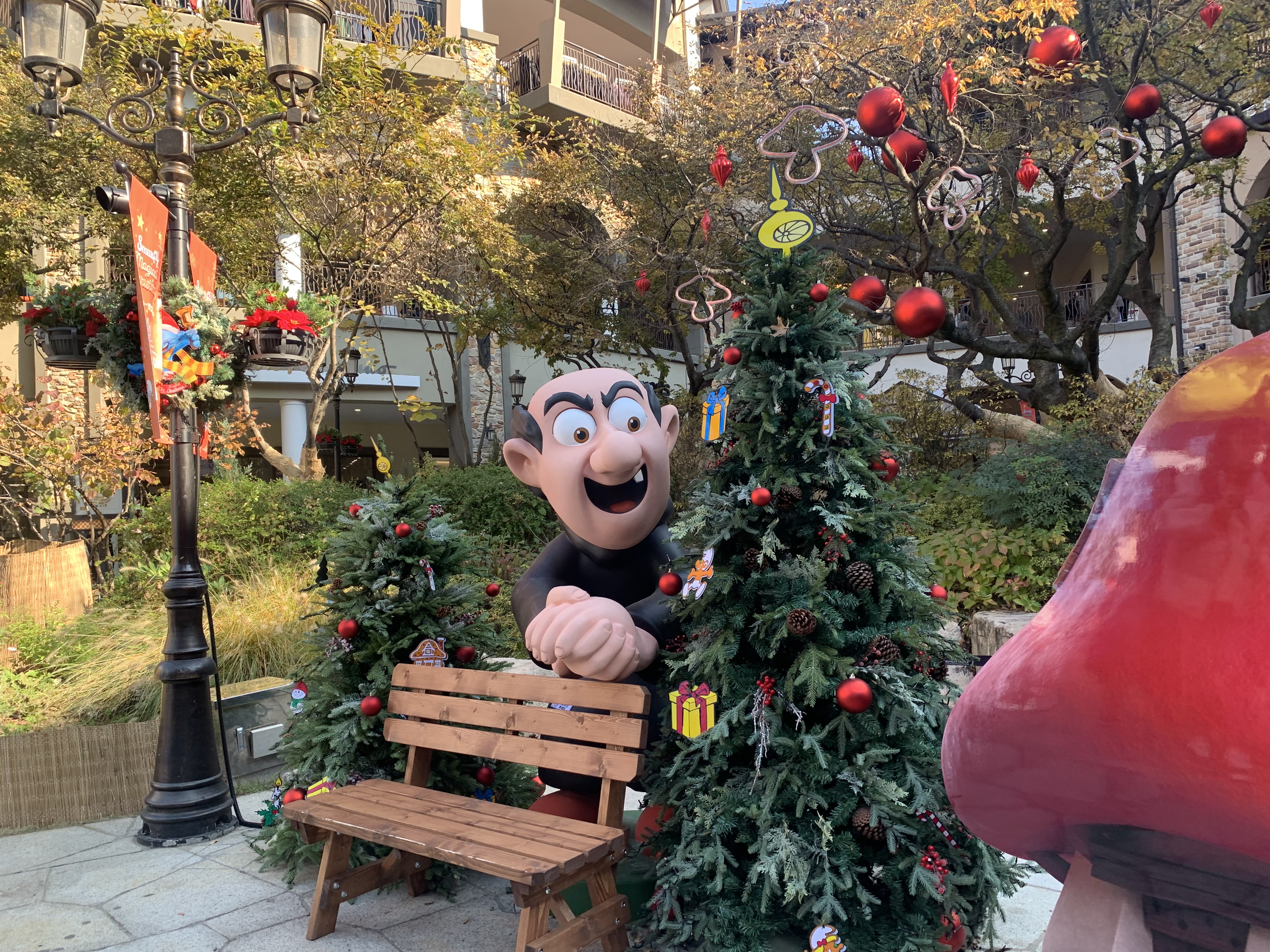 시흥 프리미엄 아울렛 크리스마스 스머프 주말 주차 주말