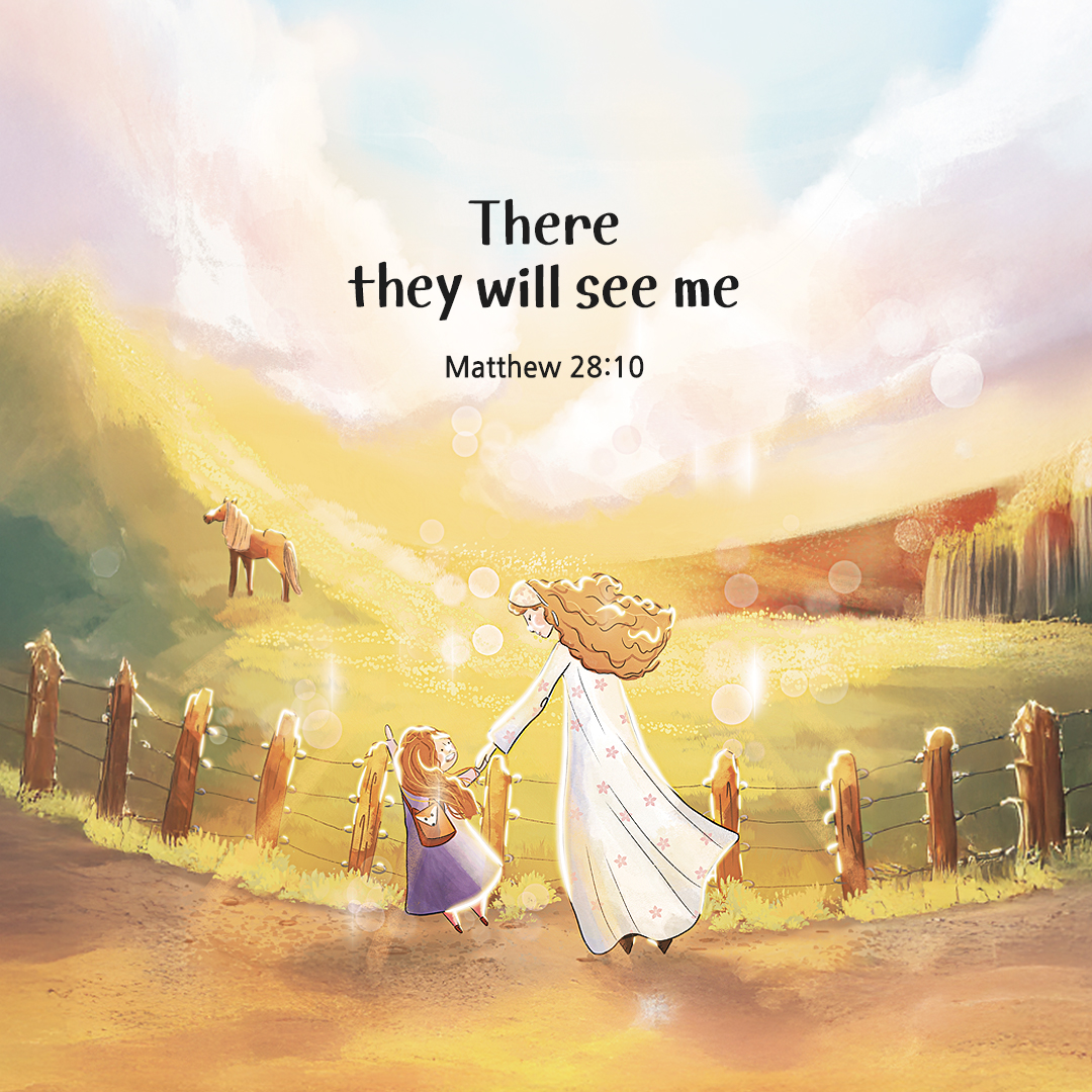 There they will see me. (Matthew 28:10) by pieonane Daily Bible quote image