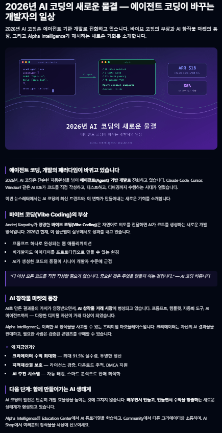 알파 Newsletter 발췌