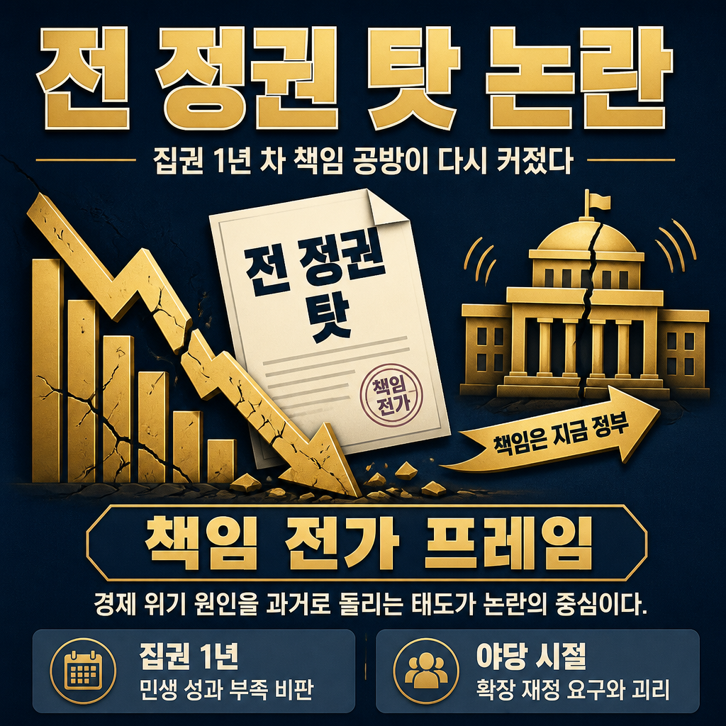 전 정권 탓 논란