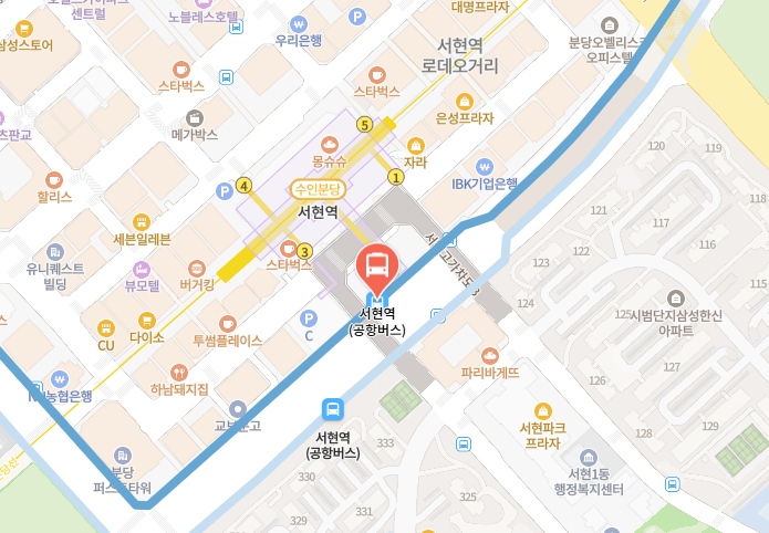 5100번 버스 노선도