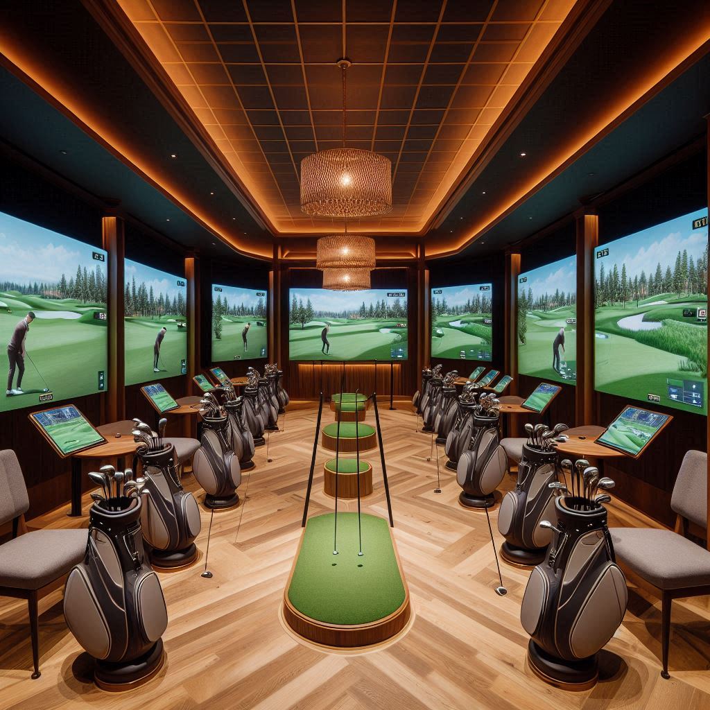 스크린골프장 배경