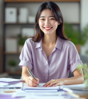 농지 등기 서류 작성 중