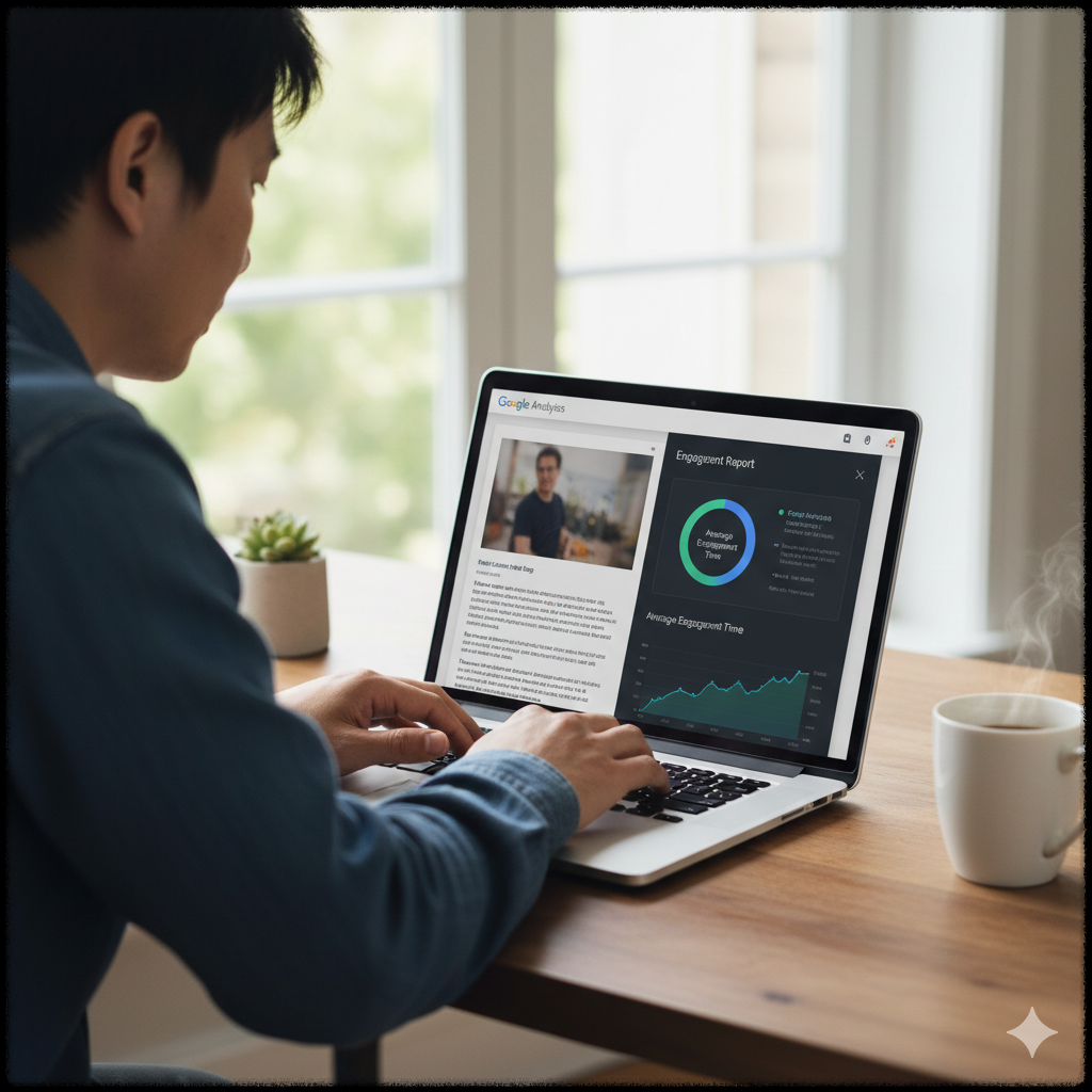 방문자의 체류 시간이 늘어난 블로그 분석 화면