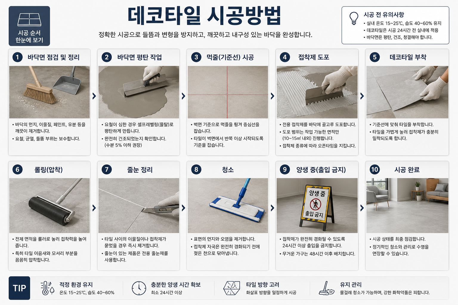 데코타일 시공방법