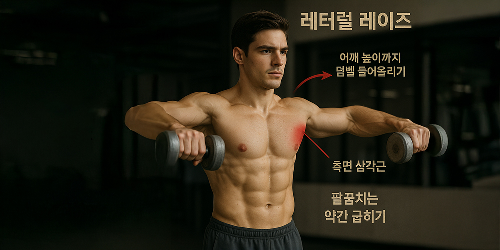 레터럴 레이즈 하는 방법 사진