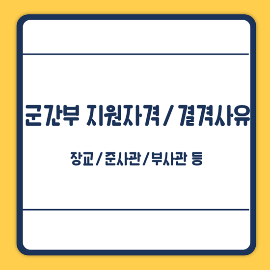 군 간부 지원자격