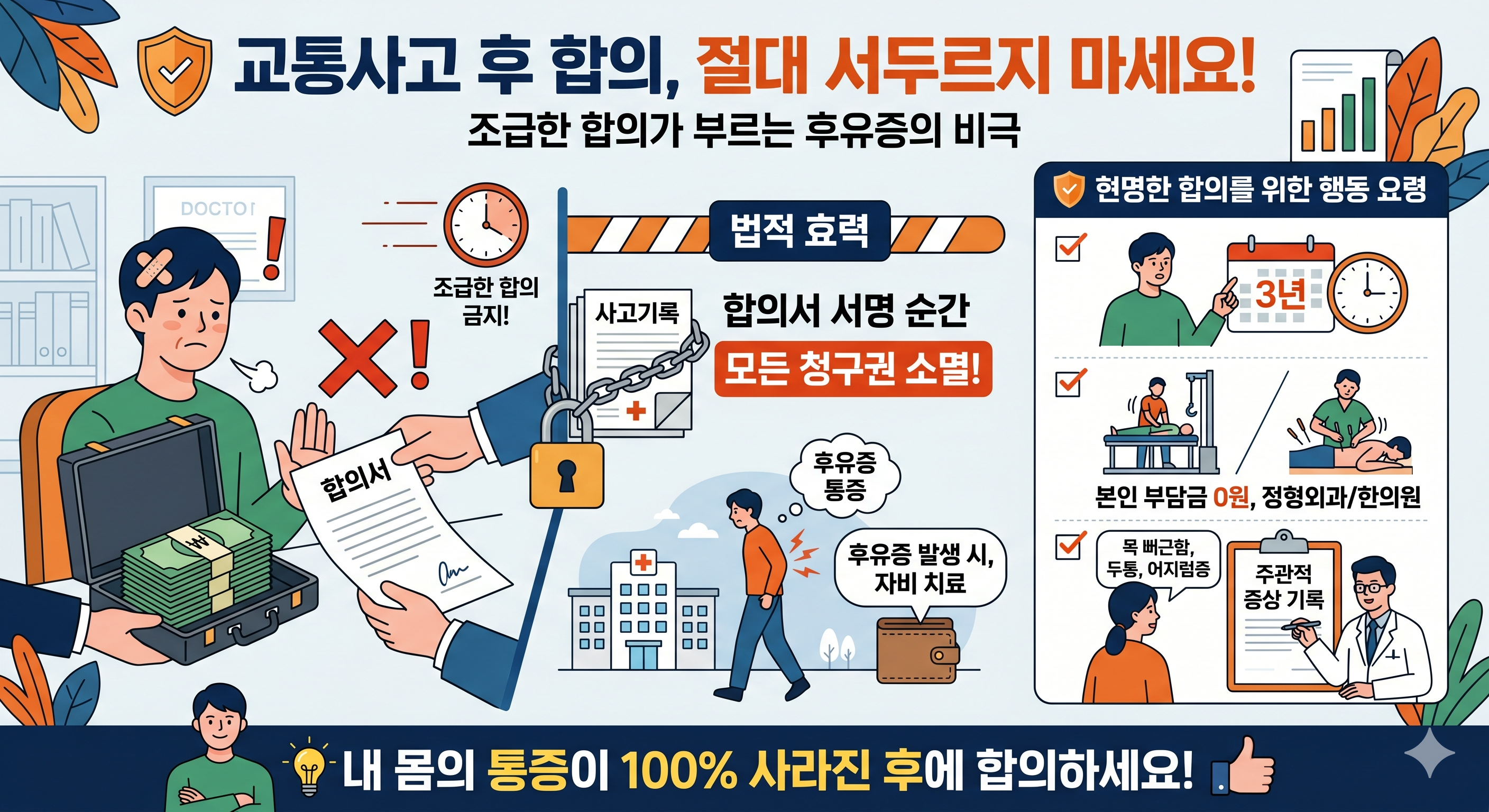겉은 멀쩡해도 속은 골병: 방치하기 쉬운 교통사고 후유증
