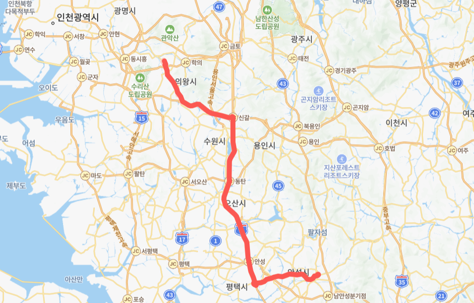 안성-안양-8204번-버스-노선-지도