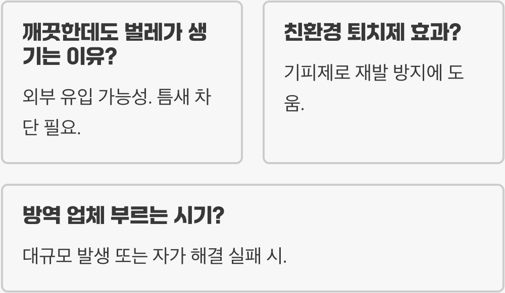 집벌레 생기는 이유, 원인부터 잡아야 재발 안 합니다