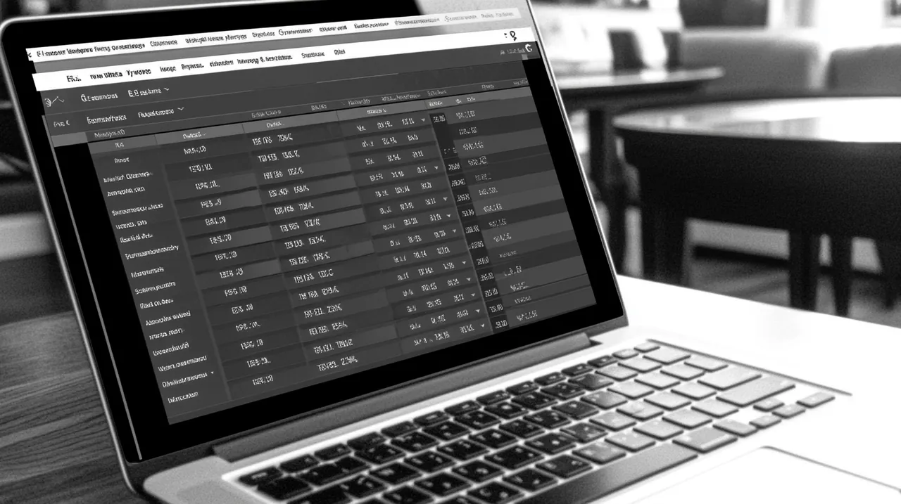 온라인 거래 플랫폼에서 인기 있는 미국 ETF 목록이 표시되어 있으며, 투자 비교와 분석의 중요성을 시사합니다.