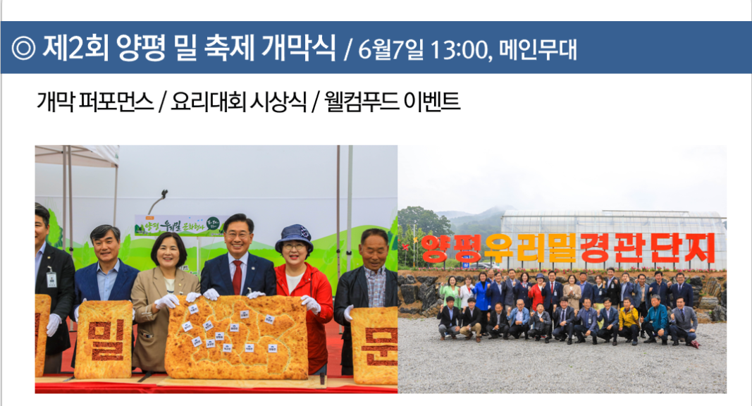 양평 밀 축제