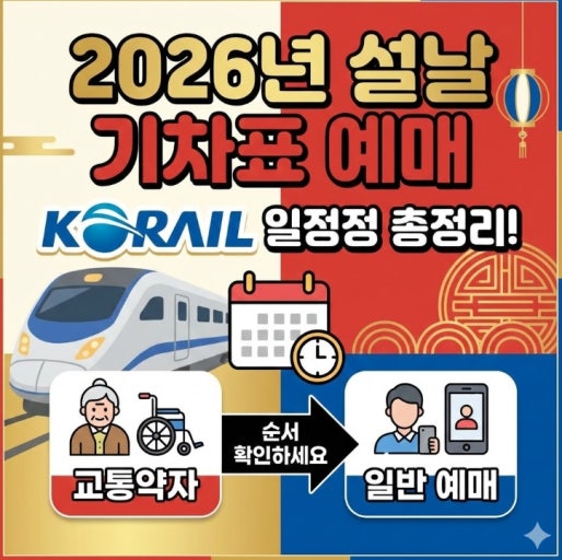 2026년 설날 기차표 예매