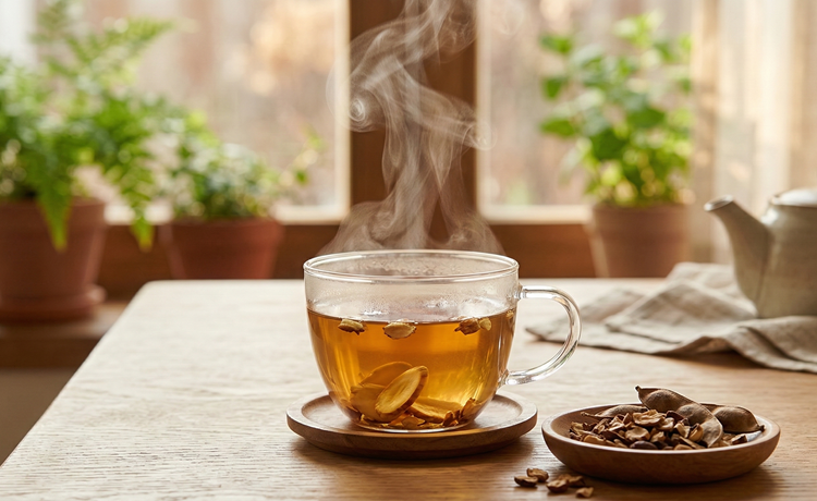 비염 증상 완화에 도움을 주는 따뜻한 작두콩차